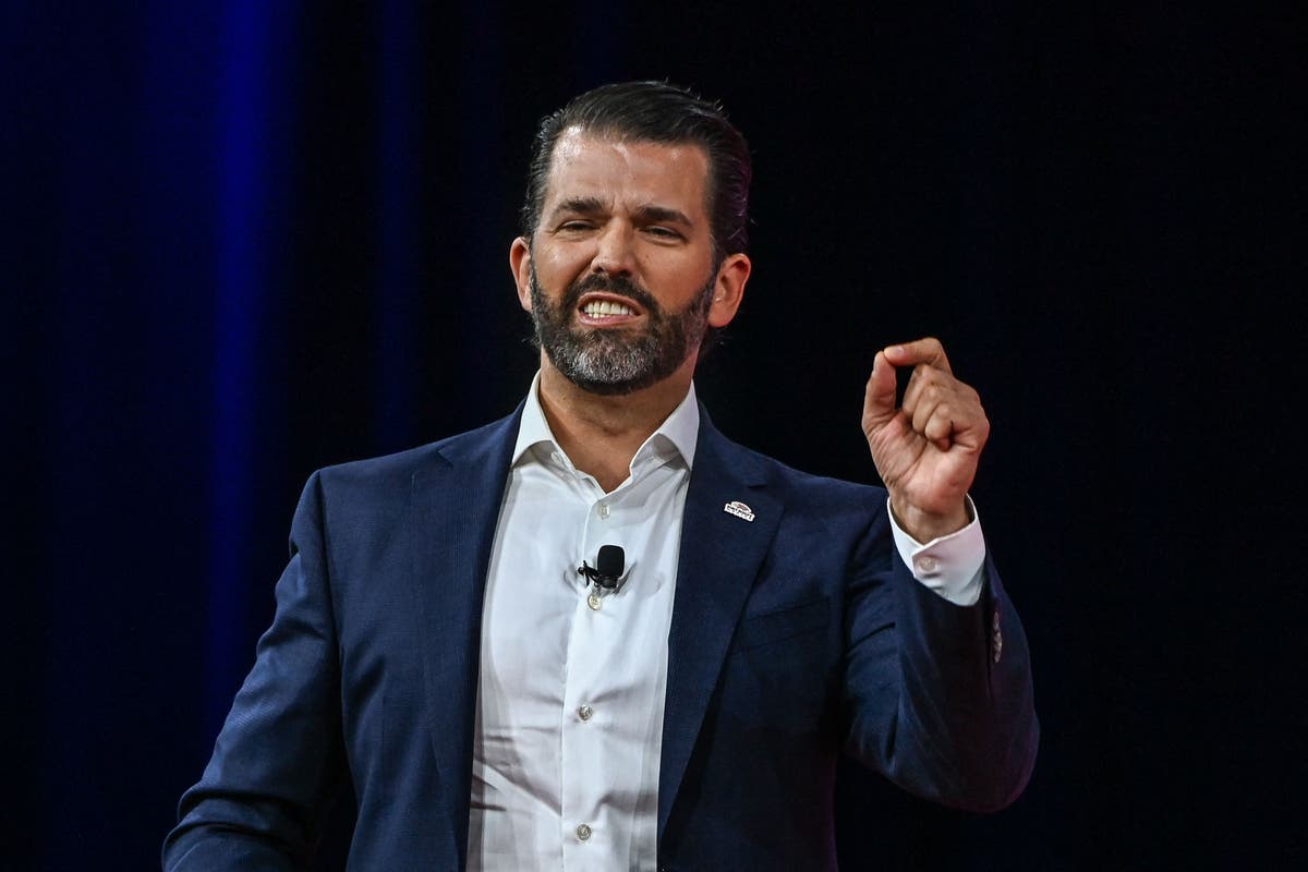 ‘Crack’s not really my thing’: Donald Trump Jr closes out CPAC with rambling speech