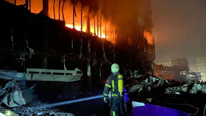Ukraine: Four killed as shelling devastates residential district and shopping centre in Kyiv | News