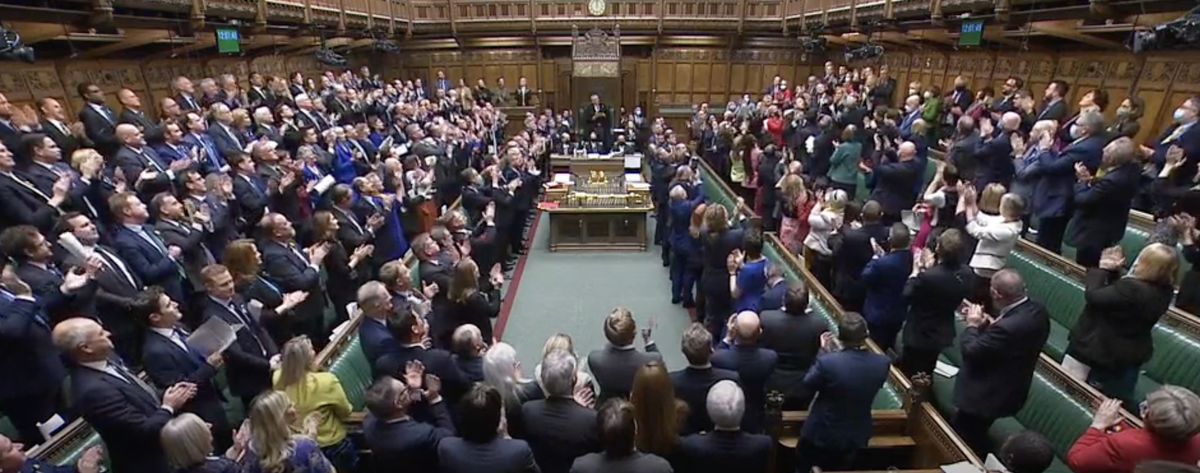 Ukrainian ambassador to UK given standing ovation by MPs in Commons chamber