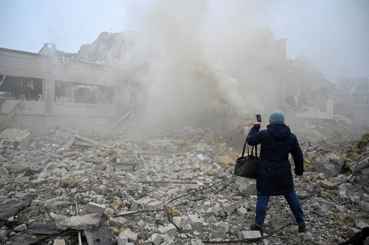 School left in ruins by Russian airstrikes as Putin’s forces ‘destroy lives and memories’