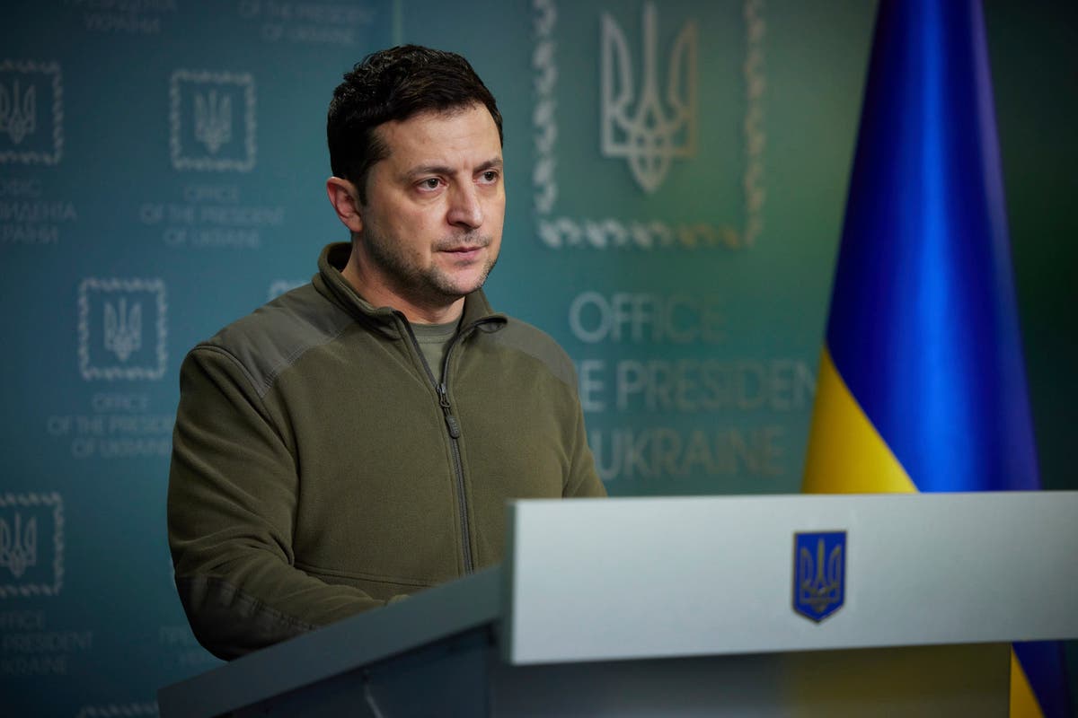 What time is Volodymyr Zelensky addressing the House of Commons?