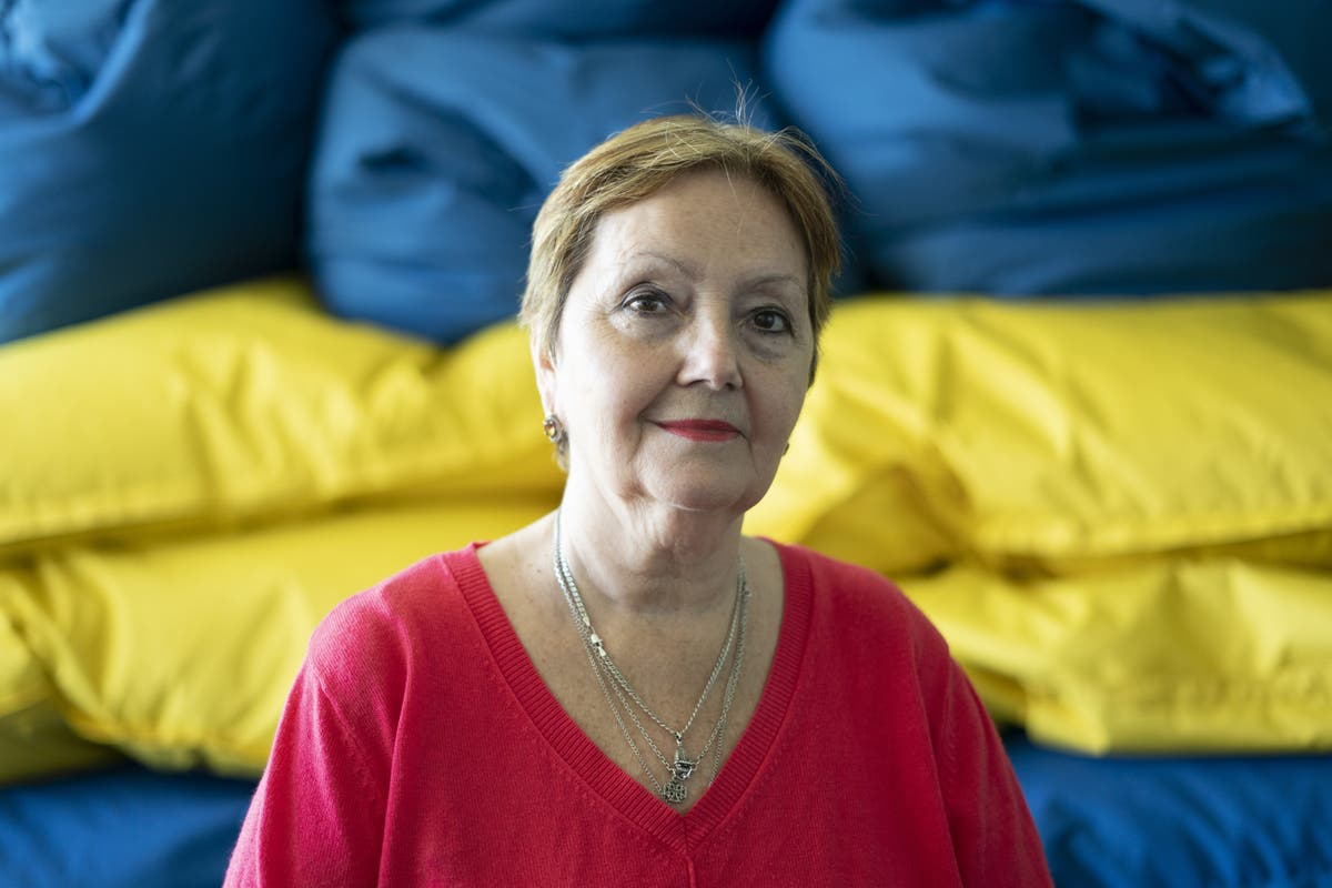 Grandmother who fled Ukraine war on crutches now teaching refugees Romanian