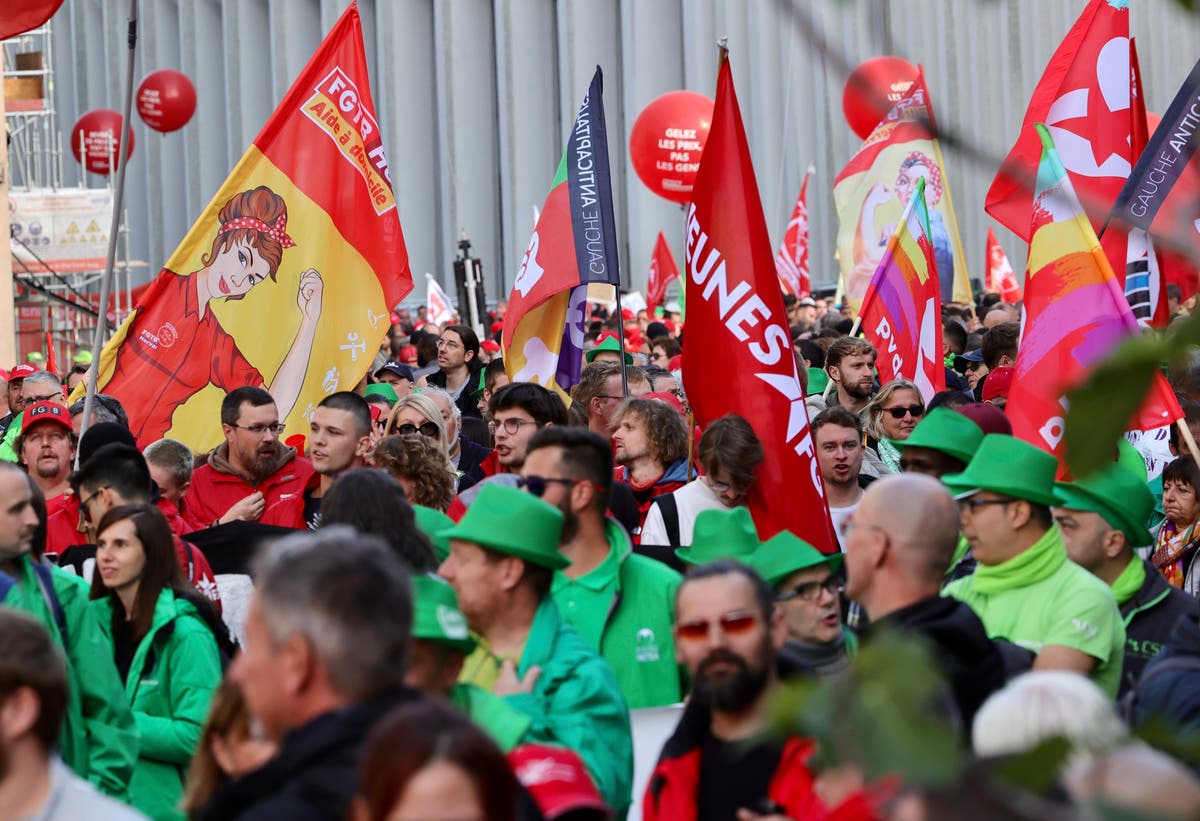 Thousands rally in Belgium to protest high energy prices