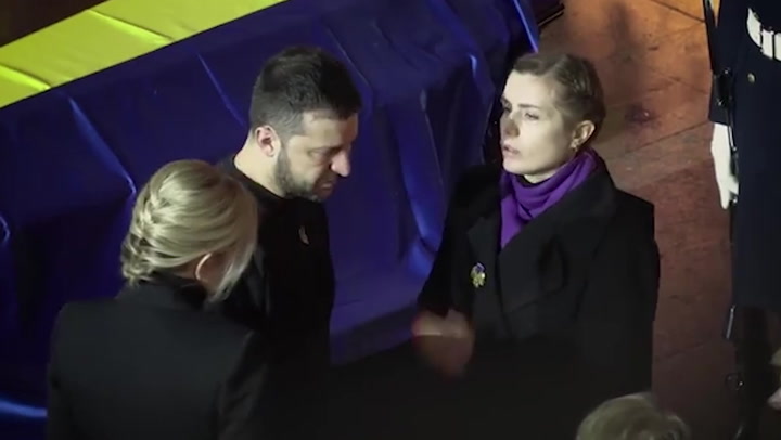 Emotional Zelensky lays flowers in tribute to helicopter crash victims | News