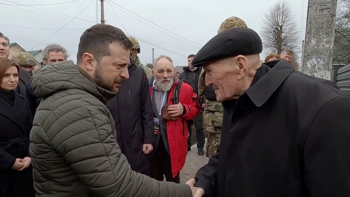 Zelensky visits Bucha on one-year anniversary of Russian liberation | News