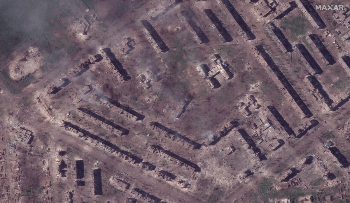 Before-and-after satellite images show Bakhmut reduced to rubble after 10 months of war