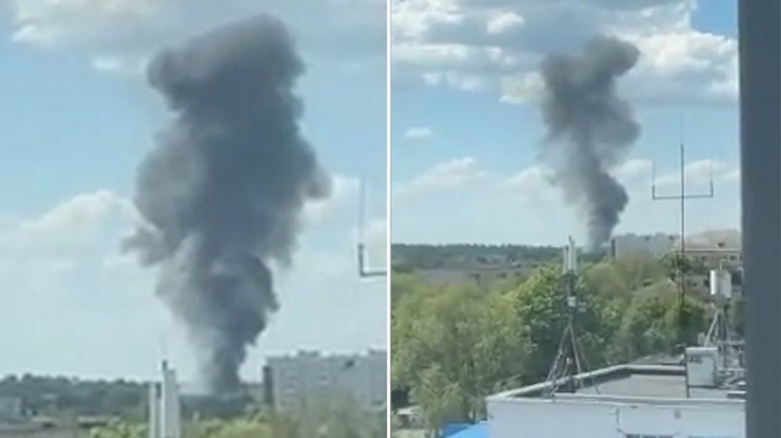 Huge smoke cloud emerges from explosion in Russia near Ukraine border | News