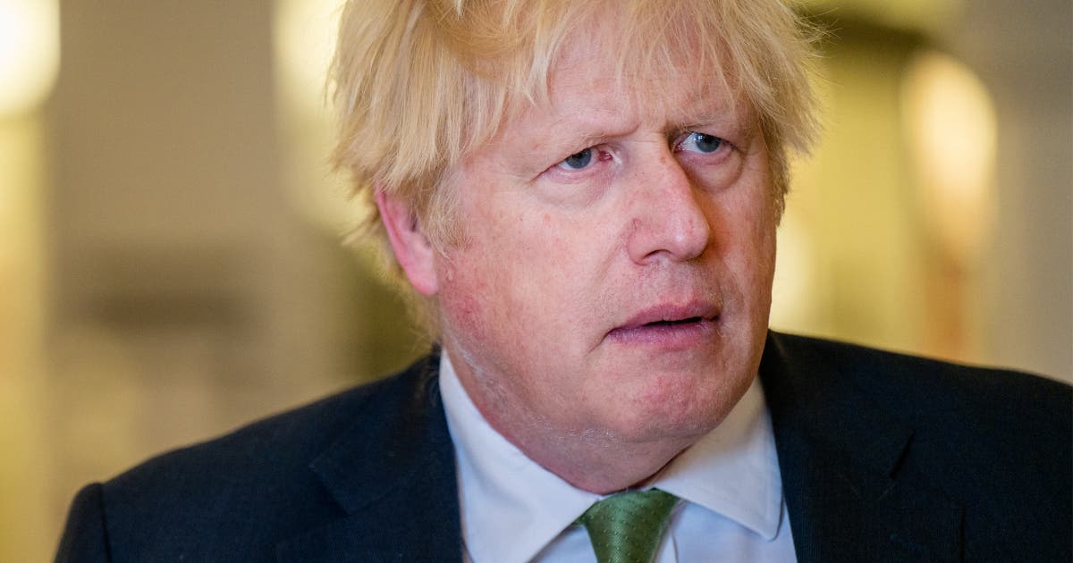 Furious Boris Johnson calls covid rule-breaking claims ‘a load of nonsense’ in airport interview