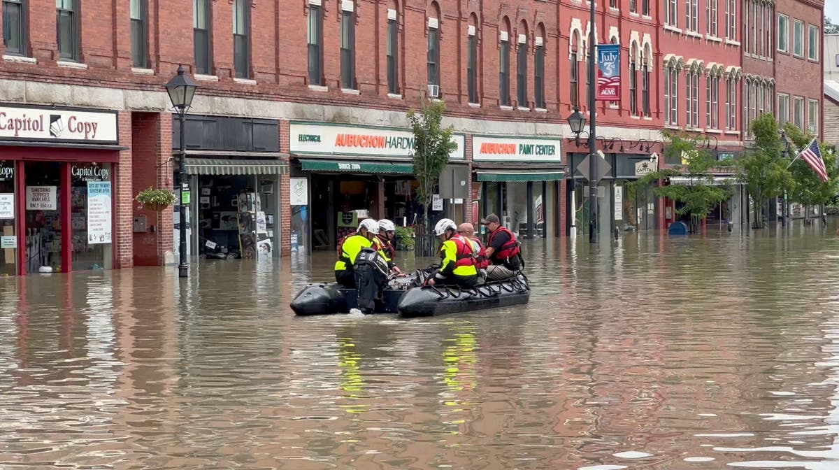 Dozens rescued in Vermont from destructive flooding as states facing multimillion dollar clean-ups