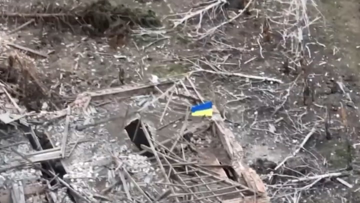 Ukraine flag flies on building after village of Robotyne captured | News