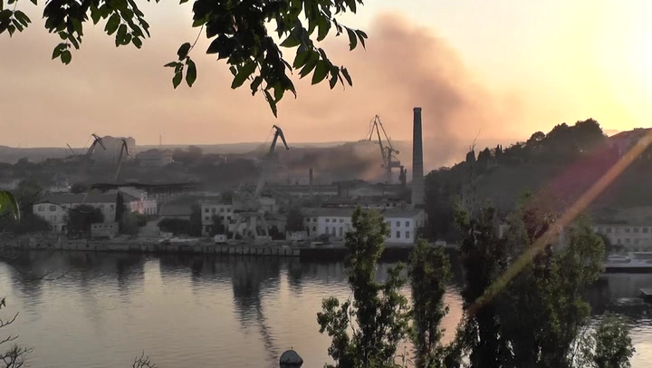 Watch: Crimean strategic shipyard on fire after ‘Ukrainian attack’ | News