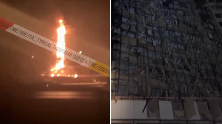Fire rips through Odesa hotel after Russian missile strike | News