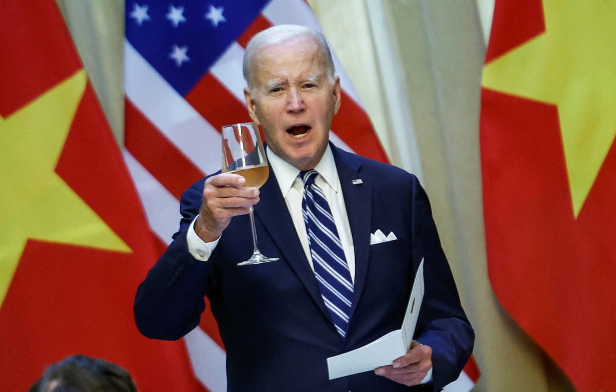 Joe Biden’s rambling speech cut off by White House staff
