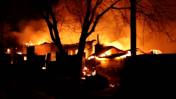 Seven dead in huge blaze caused by drone strike in Kharkiv | News